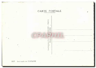 Les quais de Ciboure — vista sobre o rio — Éditions d'Art BASTAROUSSE - Biarritz — Verso