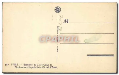 Basílica do Sagrado Coração de Montmartre — Capela São Miguel — Edição Cimper — Verso