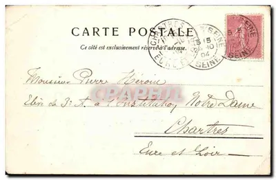 Paris - 1 - O Ponte Real - Les Tuileries - Bilhete postal antigo — Verso