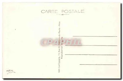 Monte-Carlo — O Casino, o Tiro aos Pássaros e o Hotel de Paris — Editor La Cigogne, Nice, n° 1487 — Verso