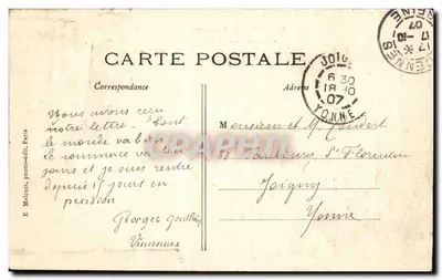 BOIS de Vincennes — A Lagoa e o Barqueiro — E. Malcuit, fotógrafo-editor, Paris, n°42 — Verso