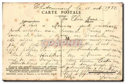 Paryż — Katedra Madeleine — Oferta Hémoglobine Deschiens — Rewers