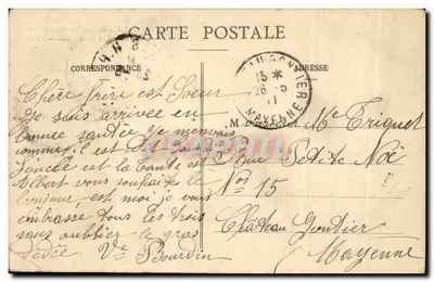 Kerk van de Madeleine — Beeld van Jules Simon — Parijs — Uitgever C.M. n°20 — Achterkant