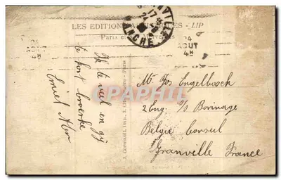 Paryż (XVI) — Avenue du Bois de Boulogne — LIP — Rewers