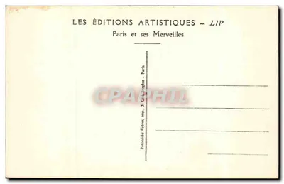Paryż — Avenue de l'Opéra — nr 486 — Éditions Artistiques LIP — Rewers