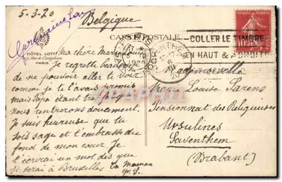 Hôtel Lotti i ulica Castiglione — Paryż — G. Bourgondel-Baum — Rewers