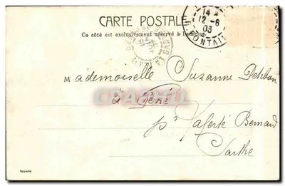 Paryż — Avenue de l'Opéra — widok miejski z karetami — wydawca anonimowy, nr 5003 — Rewers