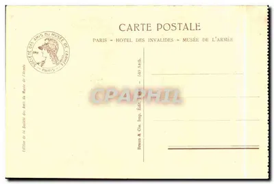Paris — Hotel dos Invalidos — Editor Braun & Cie, Imp. Ed. Paris — Verso
