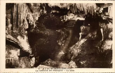 A Gruta de Presque — Saint-Céré (Lot) — A saída — Fototipia Hélio