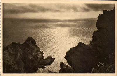 ILHAS DE HYÈRES (VAR) — NASCER DO SOL NA GRANDE CALÉ — EDIÇÕES D'ART YVON, PARIS