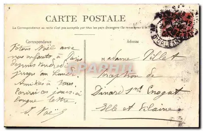 Paryż - Panorama nad Avenues Victor-Hugo i d'Éna - Widok z Arki Triumfu - Wydawca Vélin — Rewers