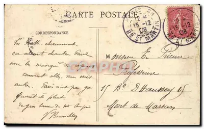 Buttes Chaumont — Mont de Marsan — editor desconhecido, n° 565 — Verso