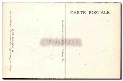 Gorges do Tarn — O Pas de Soucy, a Roque Sourde e o Chaos do Inferno — Imp. François, Lining — Verso
