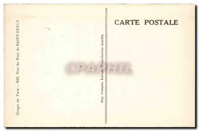 Garganta do Tarn — Vista do Ponte — 643 — Imp. François, Tarn — Verso