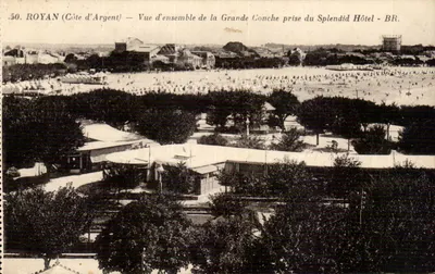 Royan (Côte d'Argent) — Ogólny widok Grande Conche z hotelu Splendid - BR.