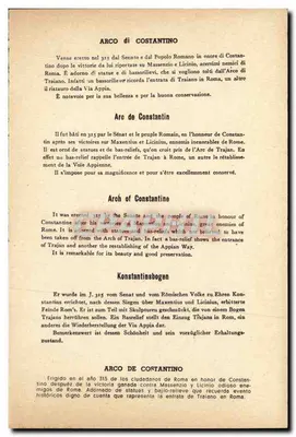 Rzym — Arcus Costantinianus — widok panoramiczny z Arcem Konstantyna i Arcem Appianego na tle — Rewers
