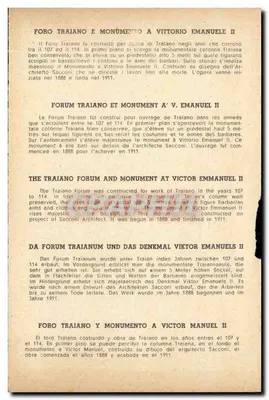 Rom - Forum Traians und Denkmal für Viktor Emanuel II. — Rückseite