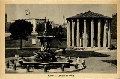 Rzym — Tempio di Vesta — Świątynia Vesty i Fortuny Męskiej — wydawca nieodczytalny