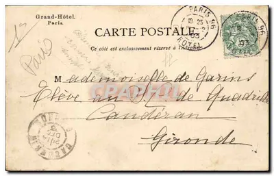 Avenue de l'Opéra — Paryż — Générevière-Dubosset — Rewers