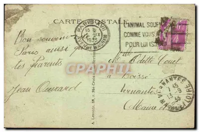 Paris — O Arco do Triunfo e a Praça da Estrela — A. L. — Verso