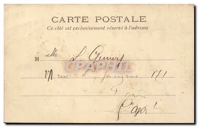 Paris — Jardim do Luxembourg — L. J. & Cie, Augoulténe, Paris — Verso