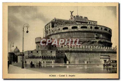 Roma - Castelo de S. Ângelo — vista com o Ponte Elio no fundo — número de série não visível