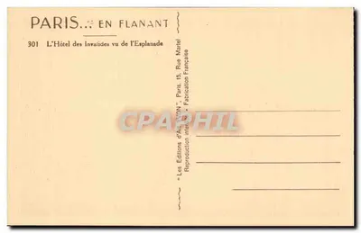 Hôtel des Invalides — widok z esplanady — Wydawnictwo Sztuki Avon — Rewers