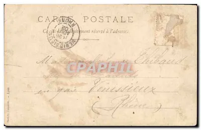 Paryż - 7 - Most Alexandre III - koń - horse CARTE PHOTO — Rewers