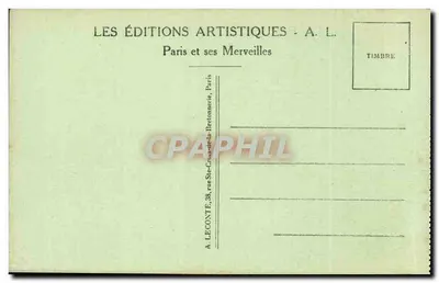 Paris — O Boulevard e a Porta Saint-Denis — A. L. 148 — Verso