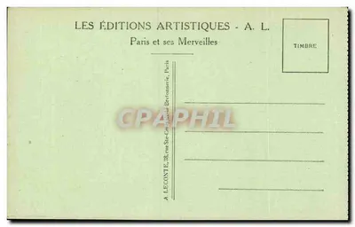 Paryż — La Conciergerie i most do wymiany — A. L. n° 226 — Rewers