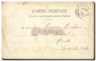 Parigi - Buttes Chaumont - La Grotte — editore Bornand-Vocanson, n° 385 — Verso