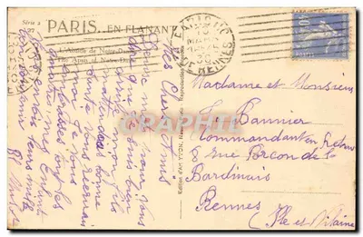 Abbaye Notre-Dame — Paryż — Wydawnictwo Sztuk YVON, seria a 27 — Rewers