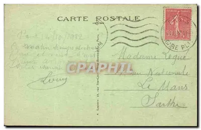Paryż - Gare de Lyon — P.L.M. Stacja A.L. — n°42 — Rewers