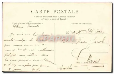 PARIS — Estação do Norte — B. F., Paris, n° 218 — Verso