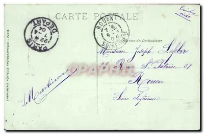 Paris — A Praça da Bastilha — LL. — A Imprensa Fotográfica Nova — Verso