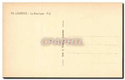 Lourdes — A Basílica — Editor P. Douce — Verso