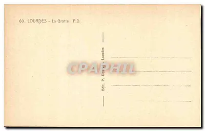 Lourdes — La Gruta — P.D. — Edit. P. Douillet — Reverso
