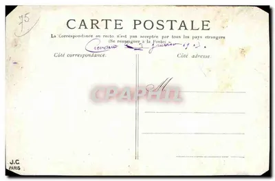 Paris — Os Invalidos — J.C. Paris — Verso