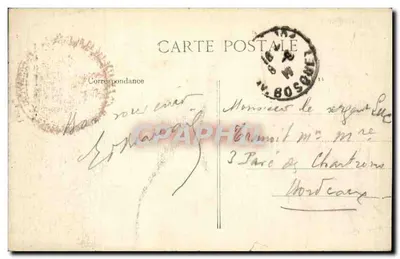 Paris — Ópera — Grand Escalier — Grupo de Carrier-Belleuse — Editor B.P. n°4305 — Verso