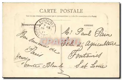 Paris - Estação Saint-Lazare (Cour du Hâvre) — A. Perret, Livraria Internacional, 110, rue St-Lazare (Terminus) — Verso