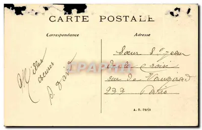 Paris - 16 - Passy - Metropolitana - Torre Eiffel - Bilhete postal antigo — Verso