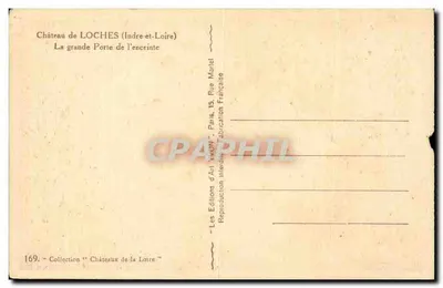 Castelo de Loches (Indre-et-Loire) — A Grande Porta da Cercadura — As Edições de Arte 'Loire' n°169 — Verso