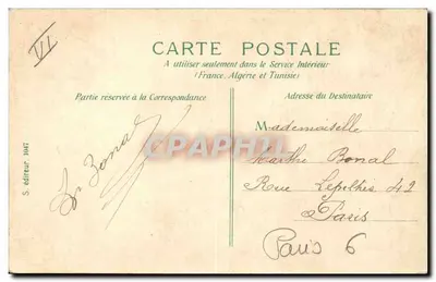 Parijs — Brug van de Kunsten en het Instituut — S. uitgever 1947 — Achterkant