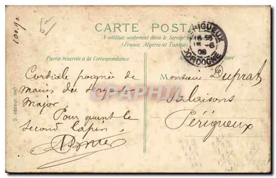 Paryż — Most Sztuki i Instytut — wydawca S. wydawca 1907 — Rewers