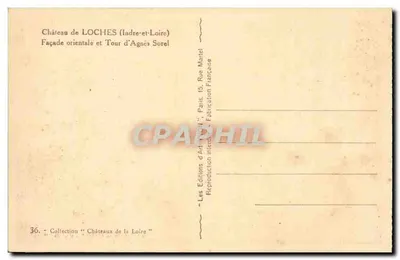 Château de Loches — Eastern Facade and Tour d'Agnès Sorel — 'Loire' Art Editions — Back
