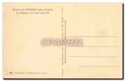 Zamek w Loches (Indre-et-Loire) — Wieża i Zamek Louisa XI — Éditions d'Art Yvon, Paryż — Rewers