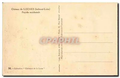 Castello di Loches — Facciata occidentale — Edizioni d'Art Yvon, Parigi — Verso