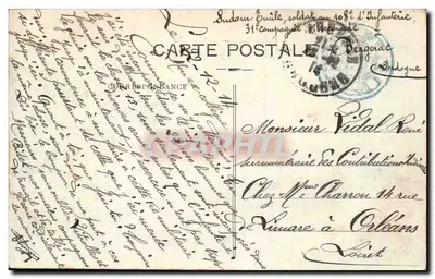 Bergerac — La Passerelle — Korespondencja wojskowa — Rewers