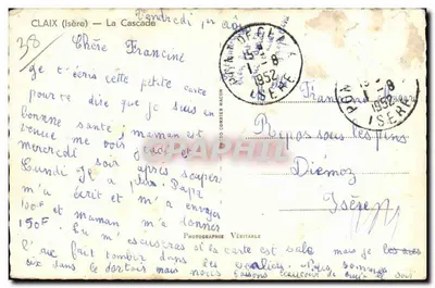 A Cachoeira — Claix (Isère) — Fotografia Real — Verso