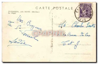 La Digue — ST-FERREOL, bij REVEL (Hte-Garonne) — uitgever Pim — Achterkant